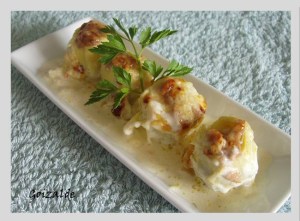 Alcachofas pate salsa nata