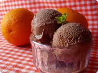 HELADO DE CHOCOLATE Y NARANJA