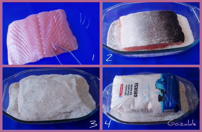 Salmón ahumado pasos