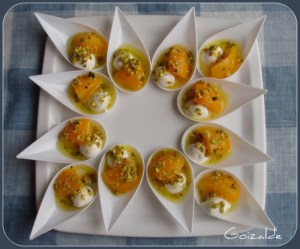 melocoton con mozzarella