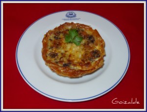 pasta filo morcilla queso