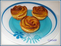 flores hojaldre manzana