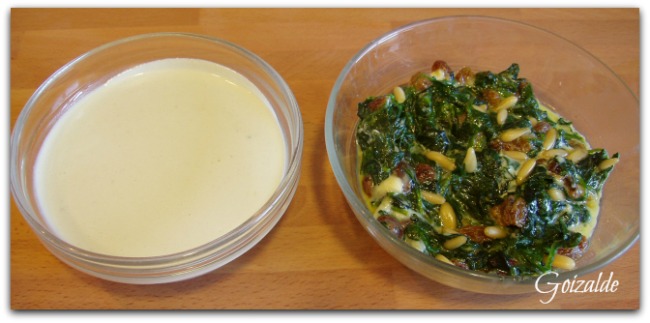 Estos son la salsa y el relleno de estos crujientes